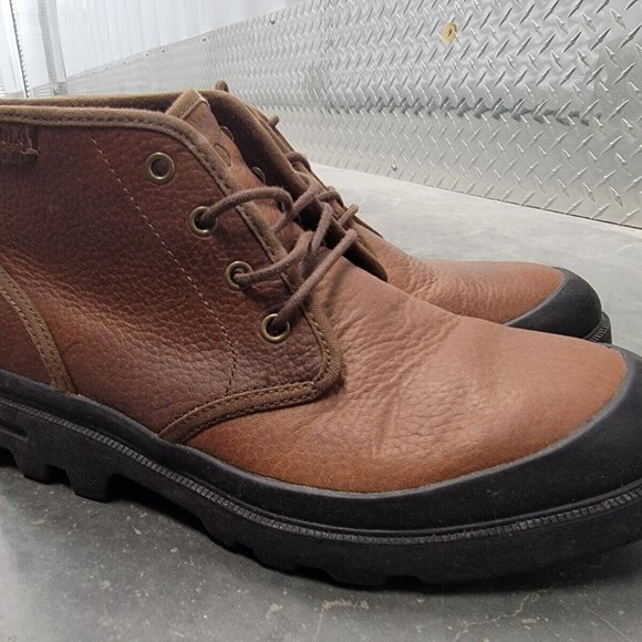 Polo Ralph Lauren Umar 11431 Men\'s Brown Leather Lace up Chukka Boots 8.5D main image 6